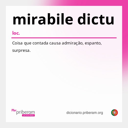 Significado de mirabile dictu